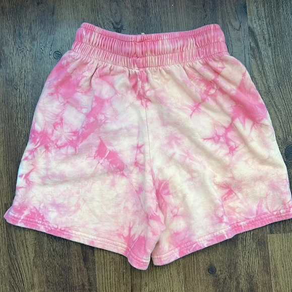 Frankie’s Bikinis Burl Sweatshorts Pink Orange Tie Dye Size Extra Small - Picture 6 of 6